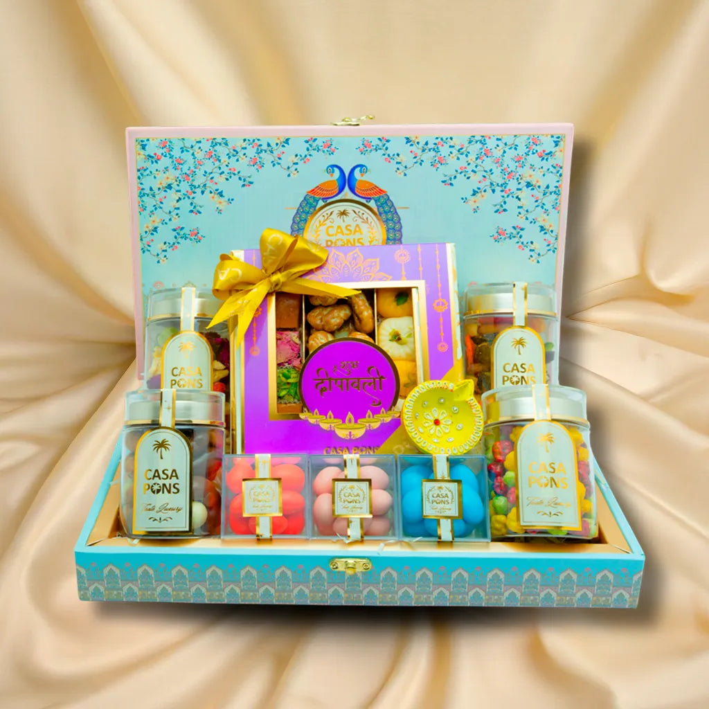 Baby Pink Peacock Medium Basket