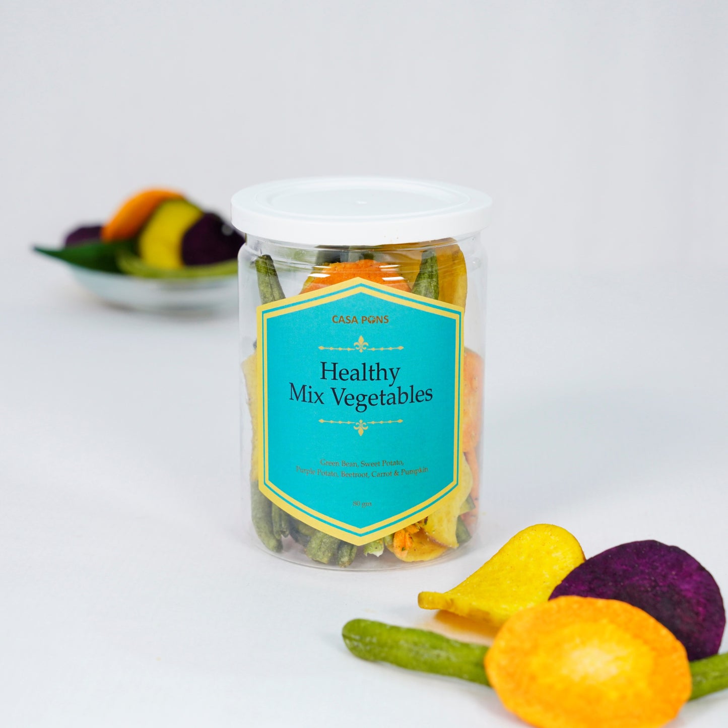 Dehydrated mixed vegetables – colorful, crunchy, and healthy snack