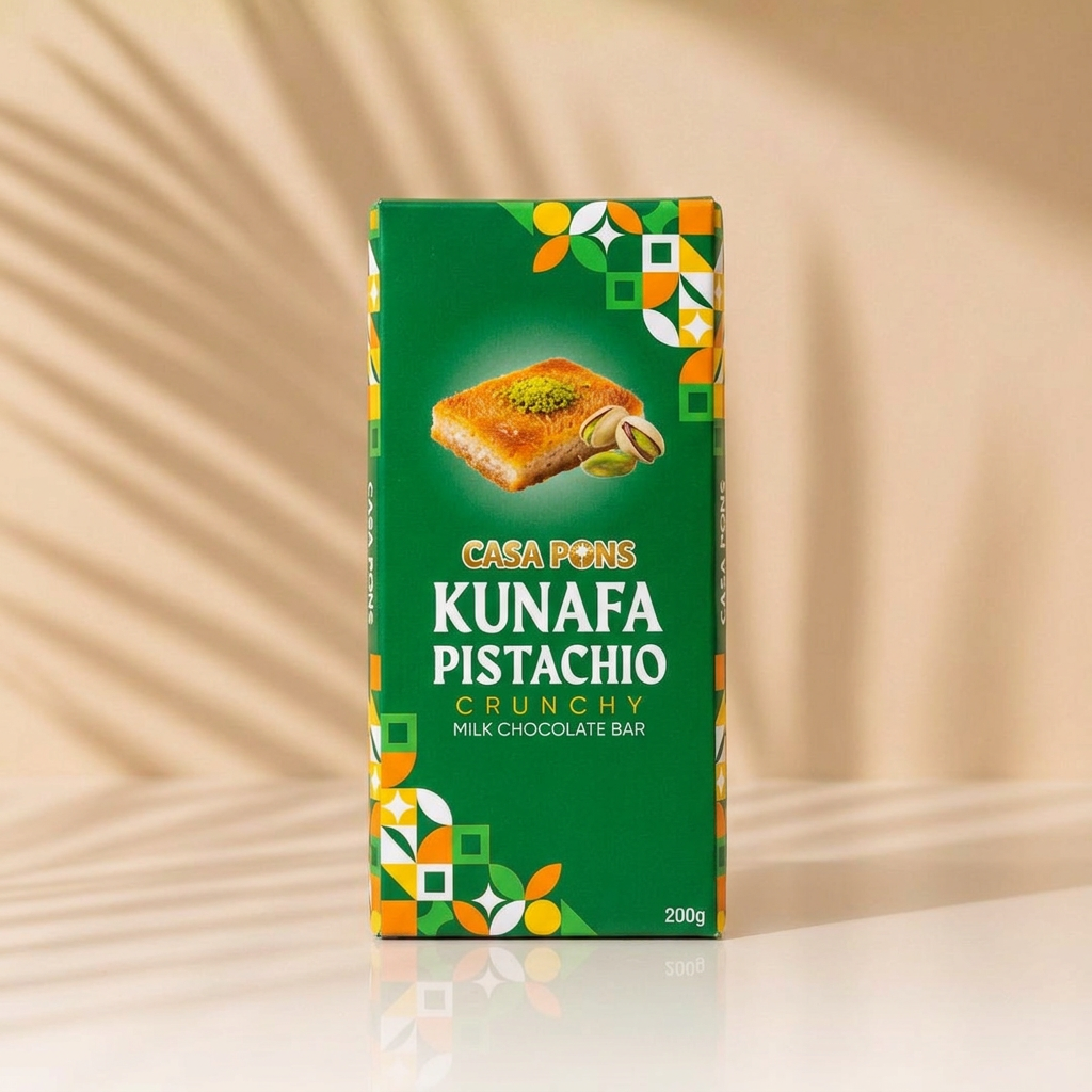 Kunafa Pistachio - Crunchy Milk Chocolate Bar