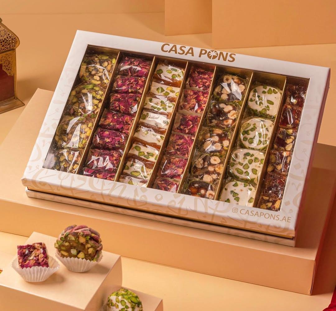 Mix Turkish Delight Box 1kg – Casa Pons assorted Turkish delights in elegant gift packaging