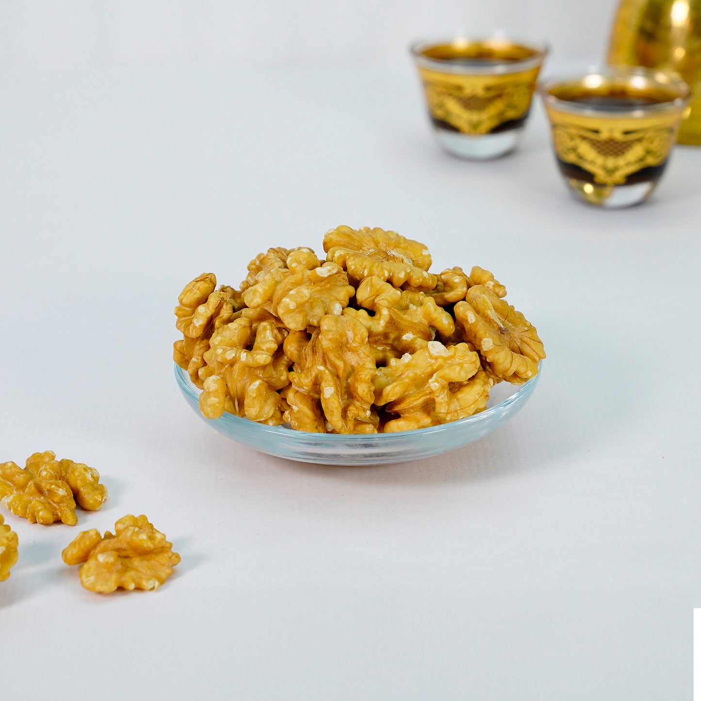 Extra Light Walnuts – Casa Pons premium extra light shelled walnut halves in bowl