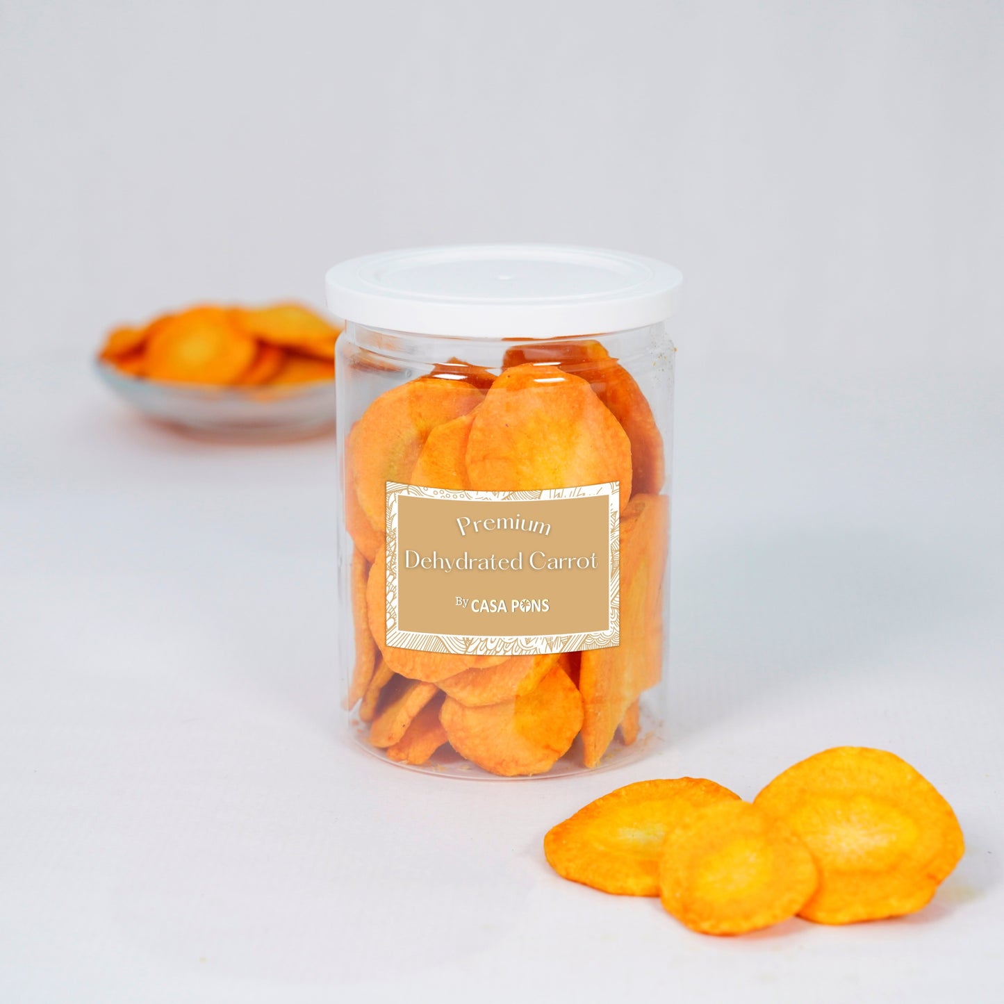 جزر مجفف - وجبة خفيفة حلوة ومقرمشة