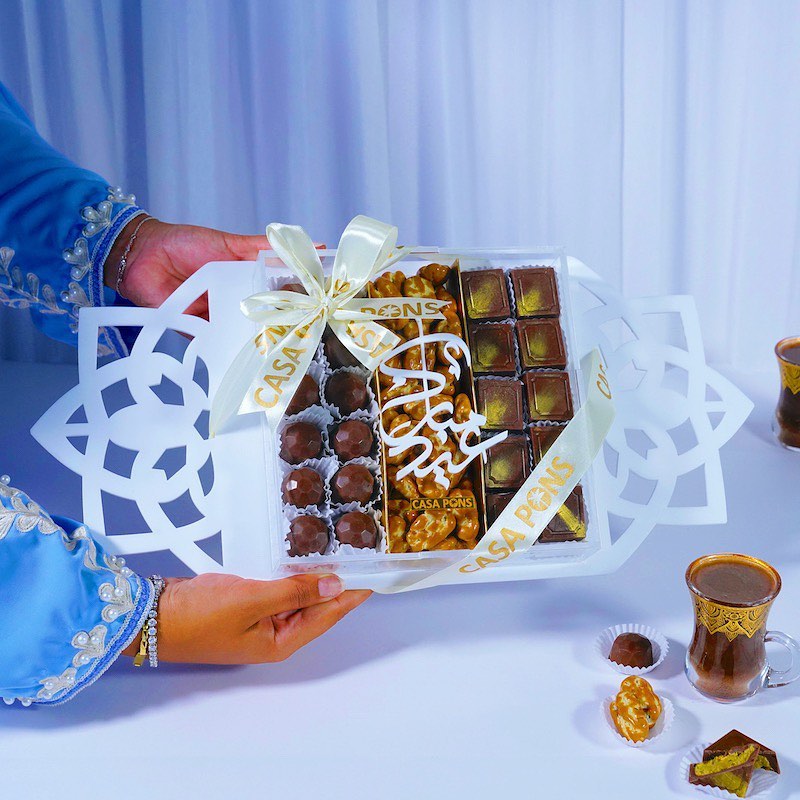 White Acrylic Eid Tray - Elegance Collection
