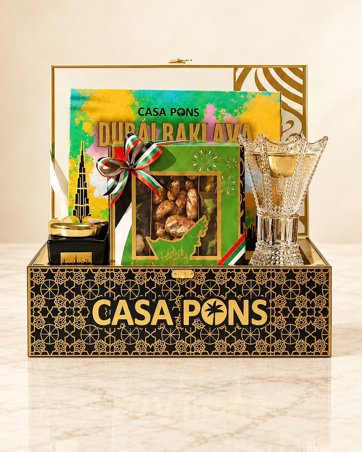 UAE National Day Oud Gift Basket – Black Medium Edition
