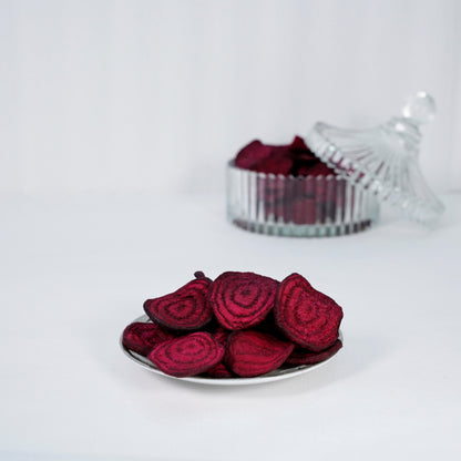 Dehydrated beetroot chips – crunchy, naturally sweet vegetable snack