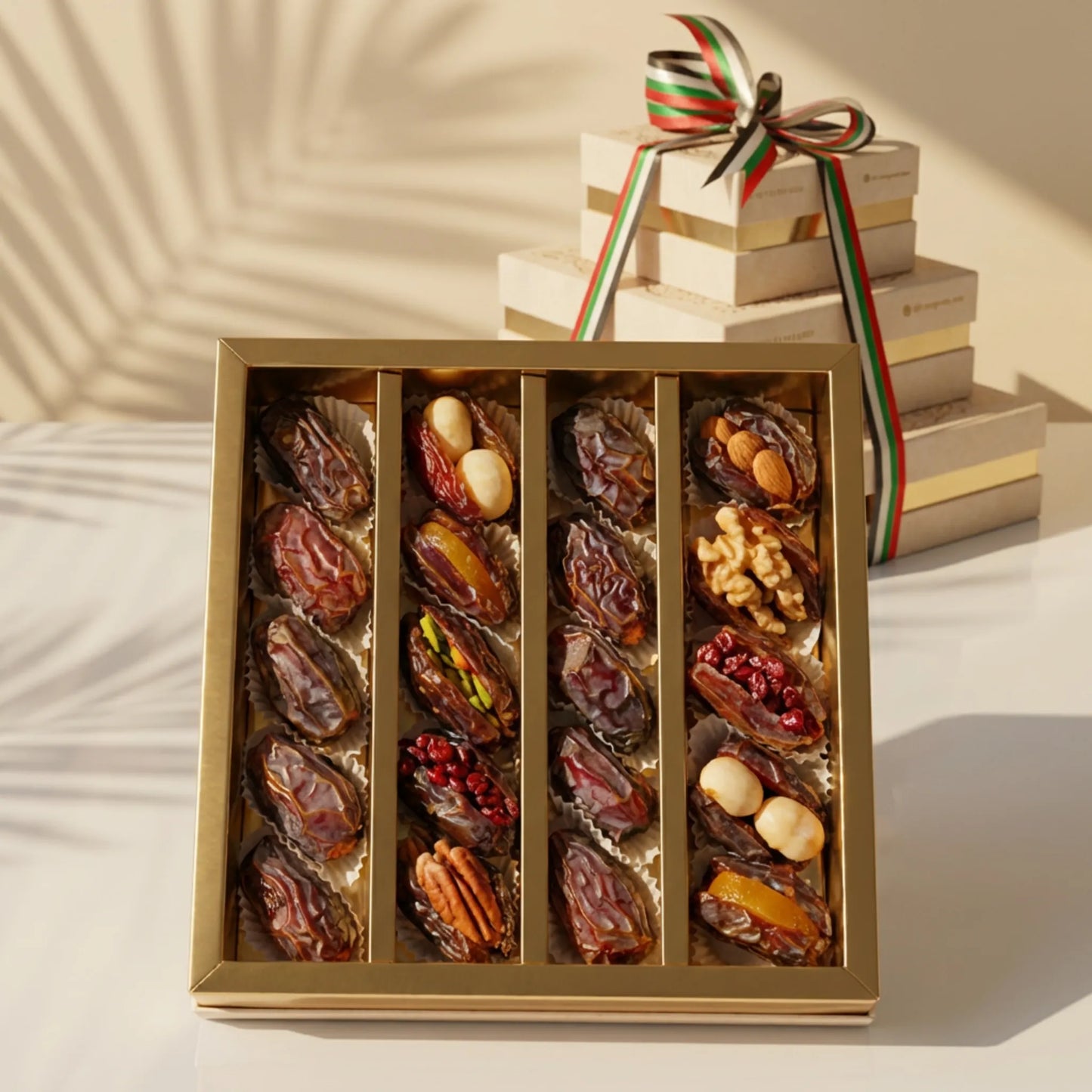 Large Off White Luxury UAE Stuffed Dates Box