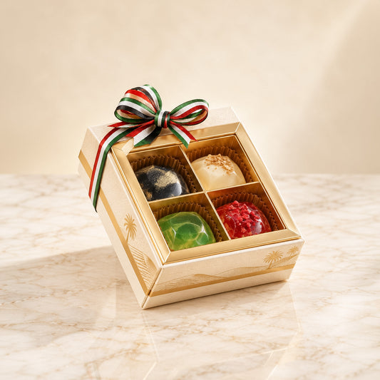 Small Off White Luxury UAE Chocolate Box – National Day Edition