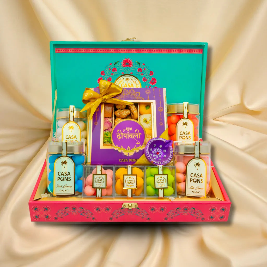 Pink Turquoise Mandela Medium Basket