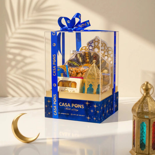 سلة رمضانية زرقاء (صغيرة)