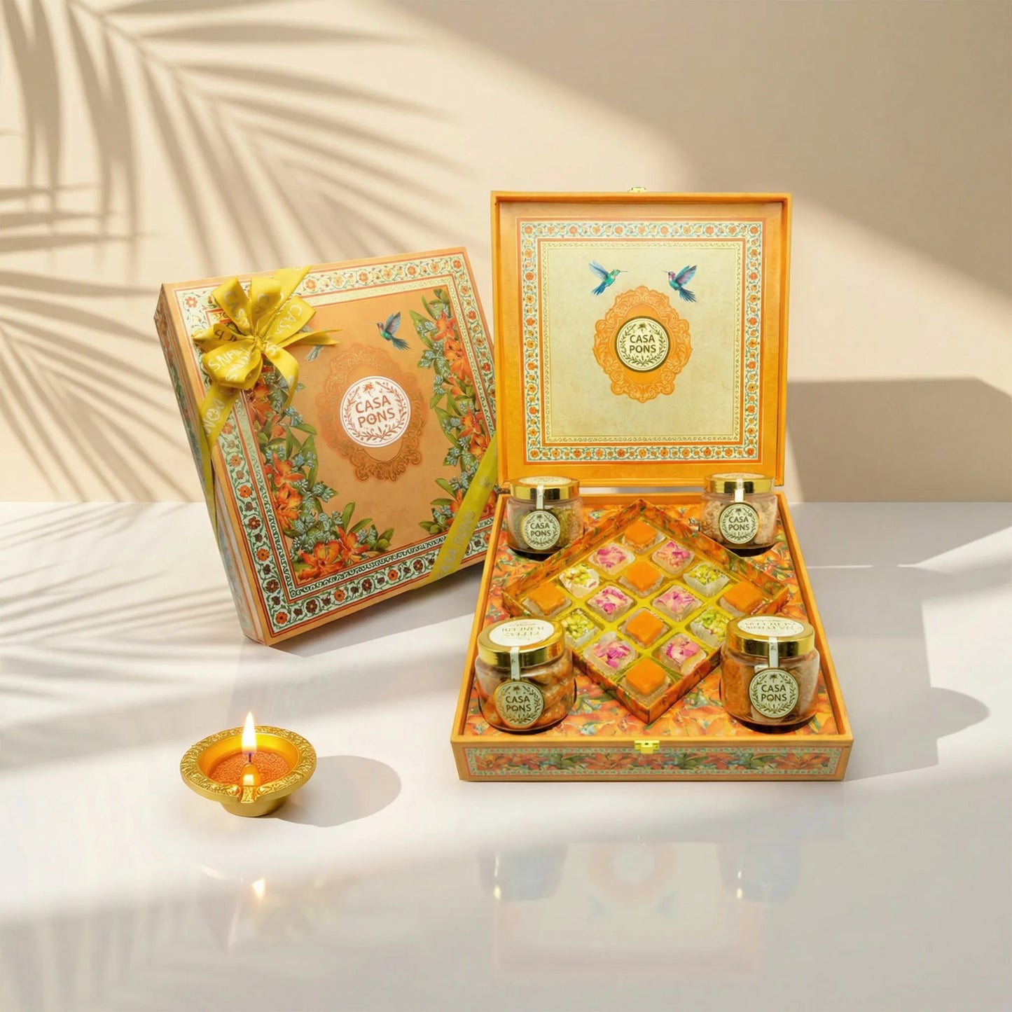 Royal Flower Square Large Box | Malban, Dates & Premium Nuts