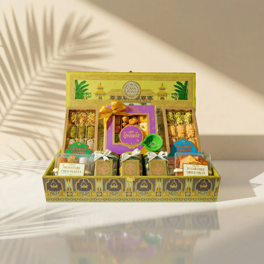 سلة مستطيلة كبيرة باللون الأخضر الملكي