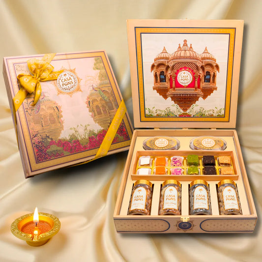 Royal Antique Square Large Box | Malban, Stuffed Dates & Pecan Assortment