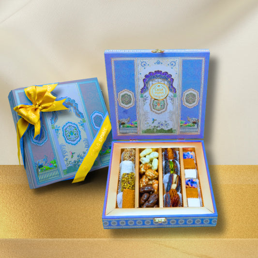 Small Blue Peacock Box