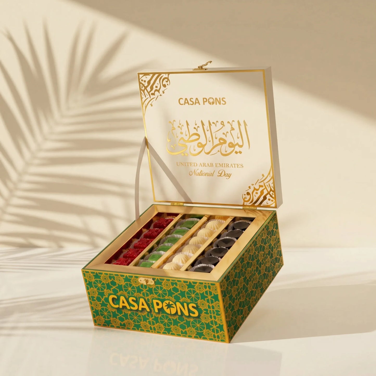 صندوق هدايا اليوم الوطني لدولة الإمارات العربية المتحدة - إصدار صغير أخضر