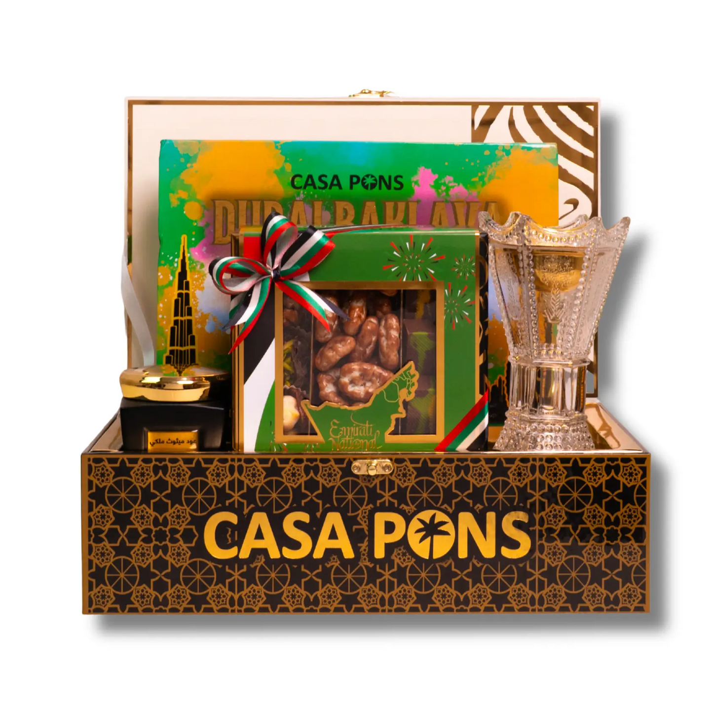 UAE National Day Oud Gift Basket – Black Medium Edition