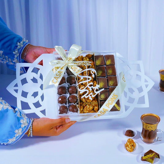 White Acrylic Eid Tray - Elegance Collection