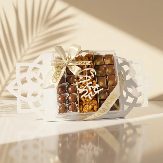 صينية عيد أكريليك بيضاء - مجموعة إليجانس