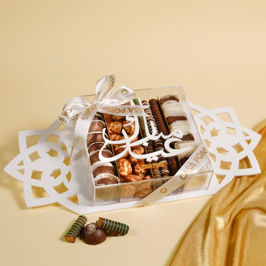 White Acrylic Eid Tray - Premium Collection