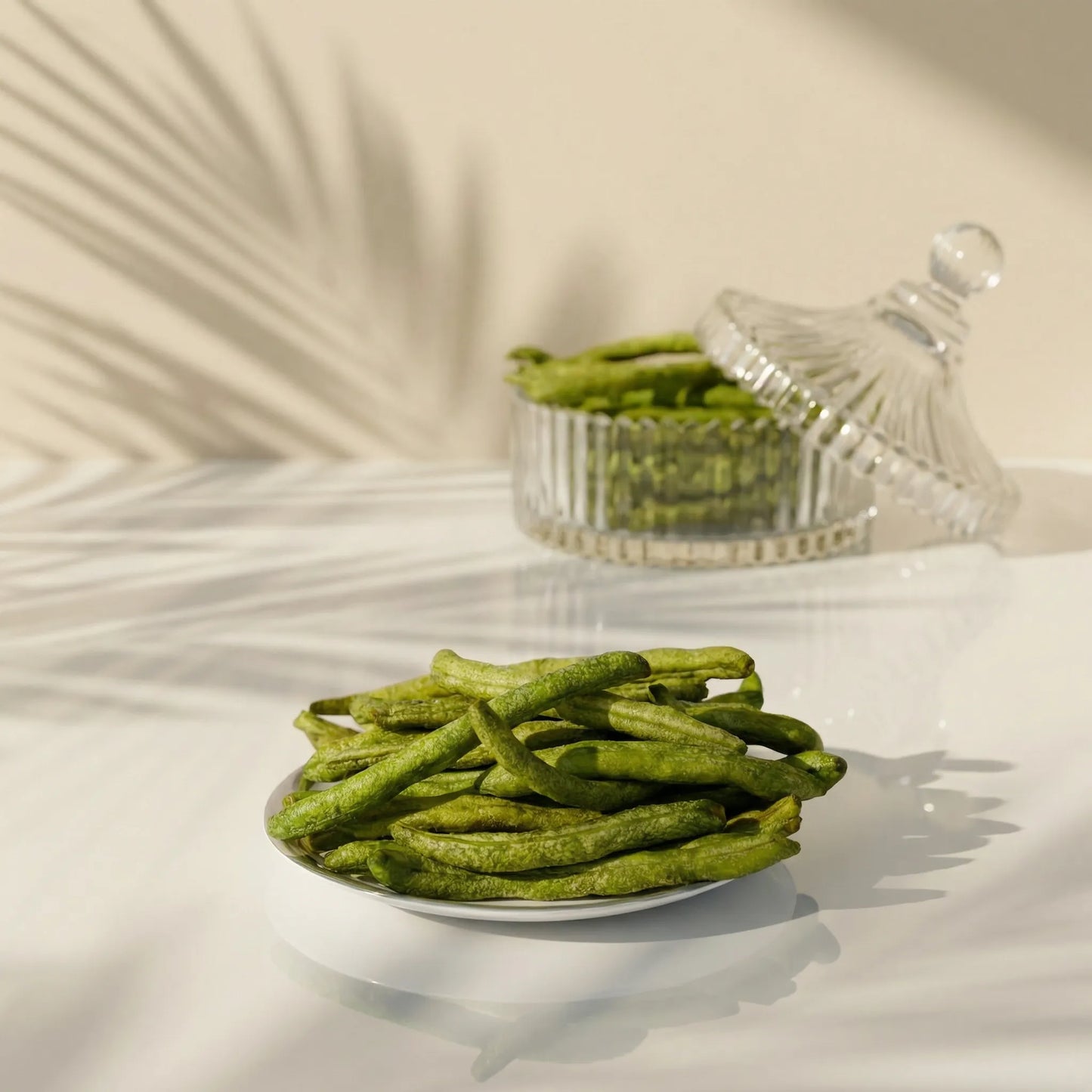 الفاصوليا الخضراء المجففة - وجبة خفيفة مقرمشة ومغذية