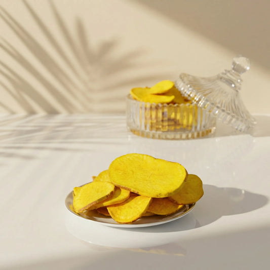 البطاطا الحلوة المجففة - وجبة خفيفة صحية مقرمشة