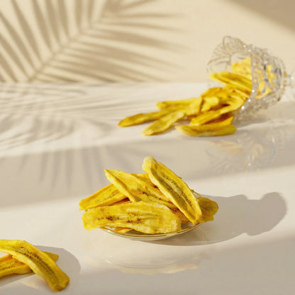 الموز المجفف (خالي من السكر)