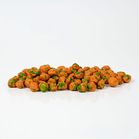 بازلاء خضراء مغطاة بالفلفل الحار - 250 جرام وجبة خفيفة مقرمشة حارة 