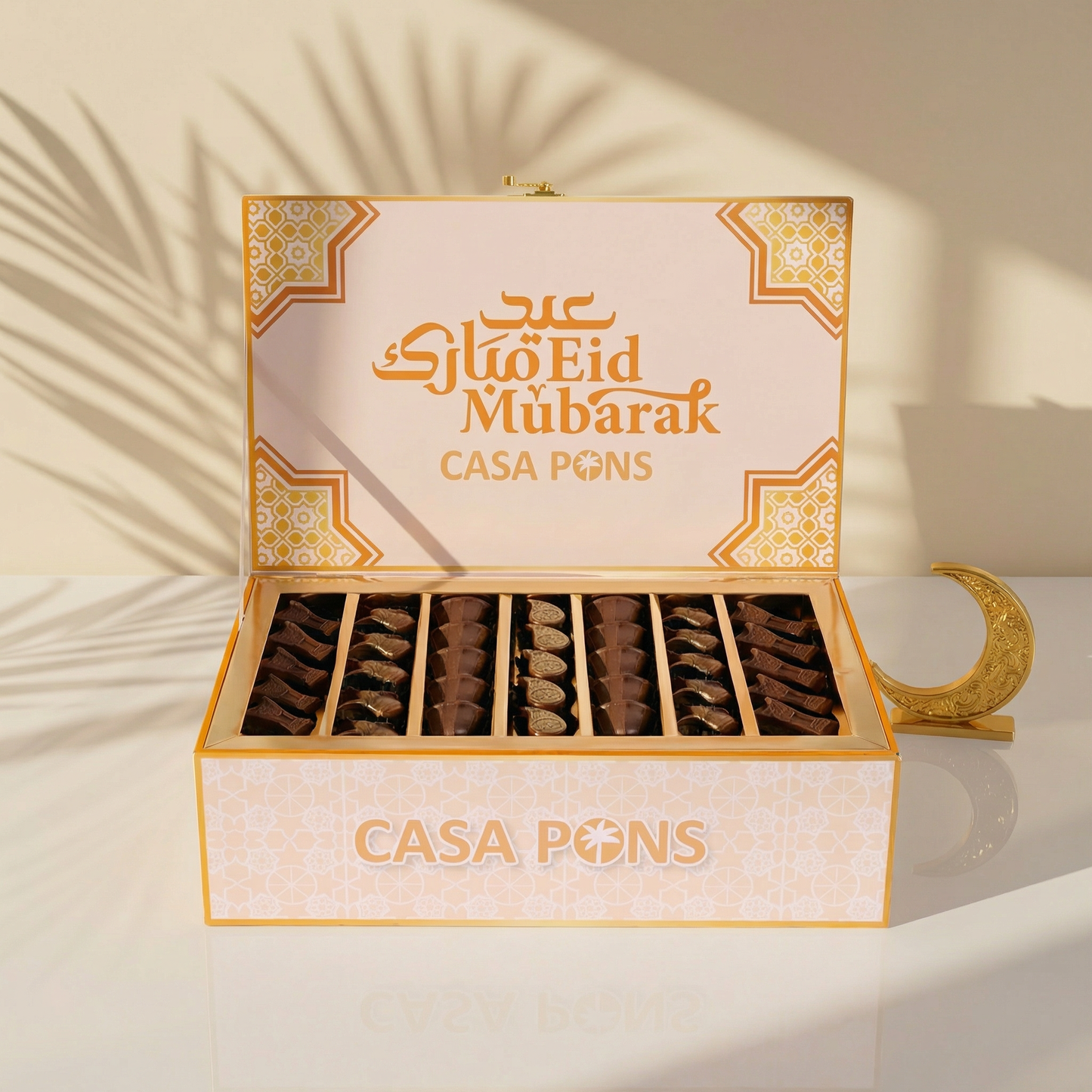 علبة شوكولاتة متوسطة الحجم للعيد 