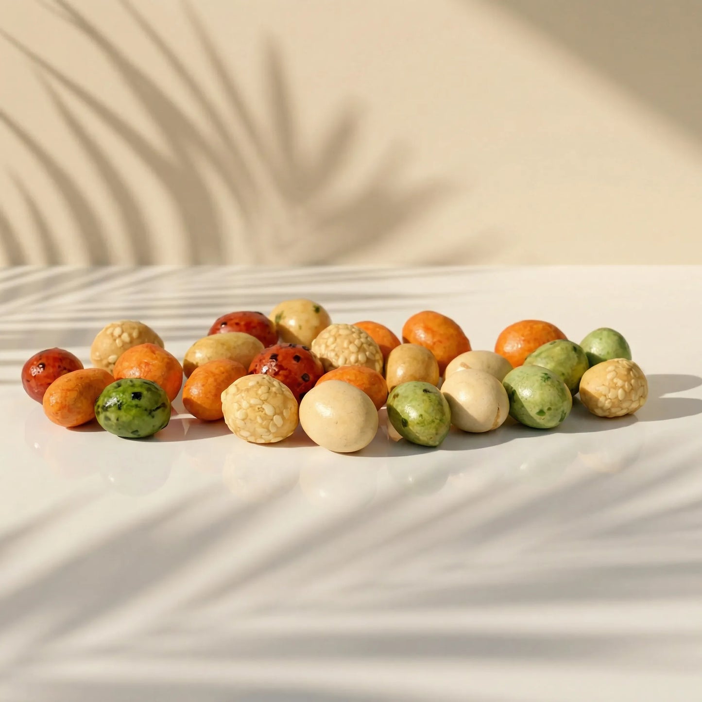 مقرمشات الفول السوداني المغطاة بمزيج من المكونات - وجبة خفيفة لذيذة ومقرمشة