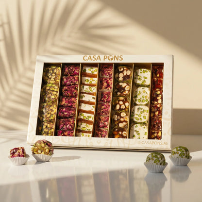 صندوق هدايا من تشكيلة من حلويات تركية متنوعة - 1 كجم