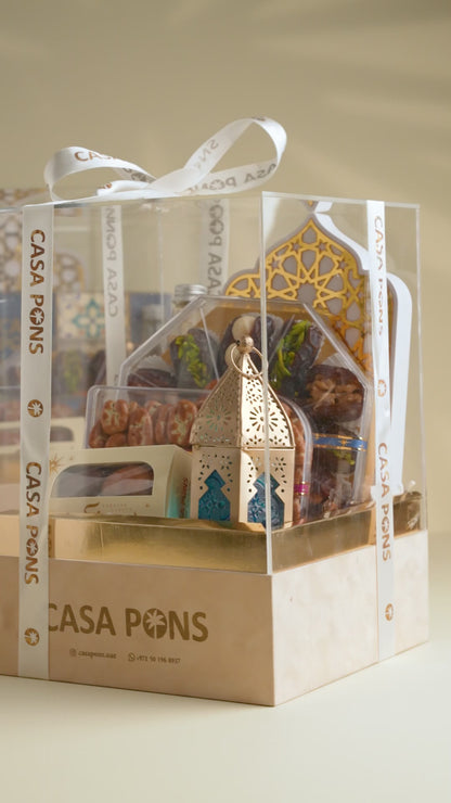 سلة رمضانية متوسطة الحجم - بنفسجية