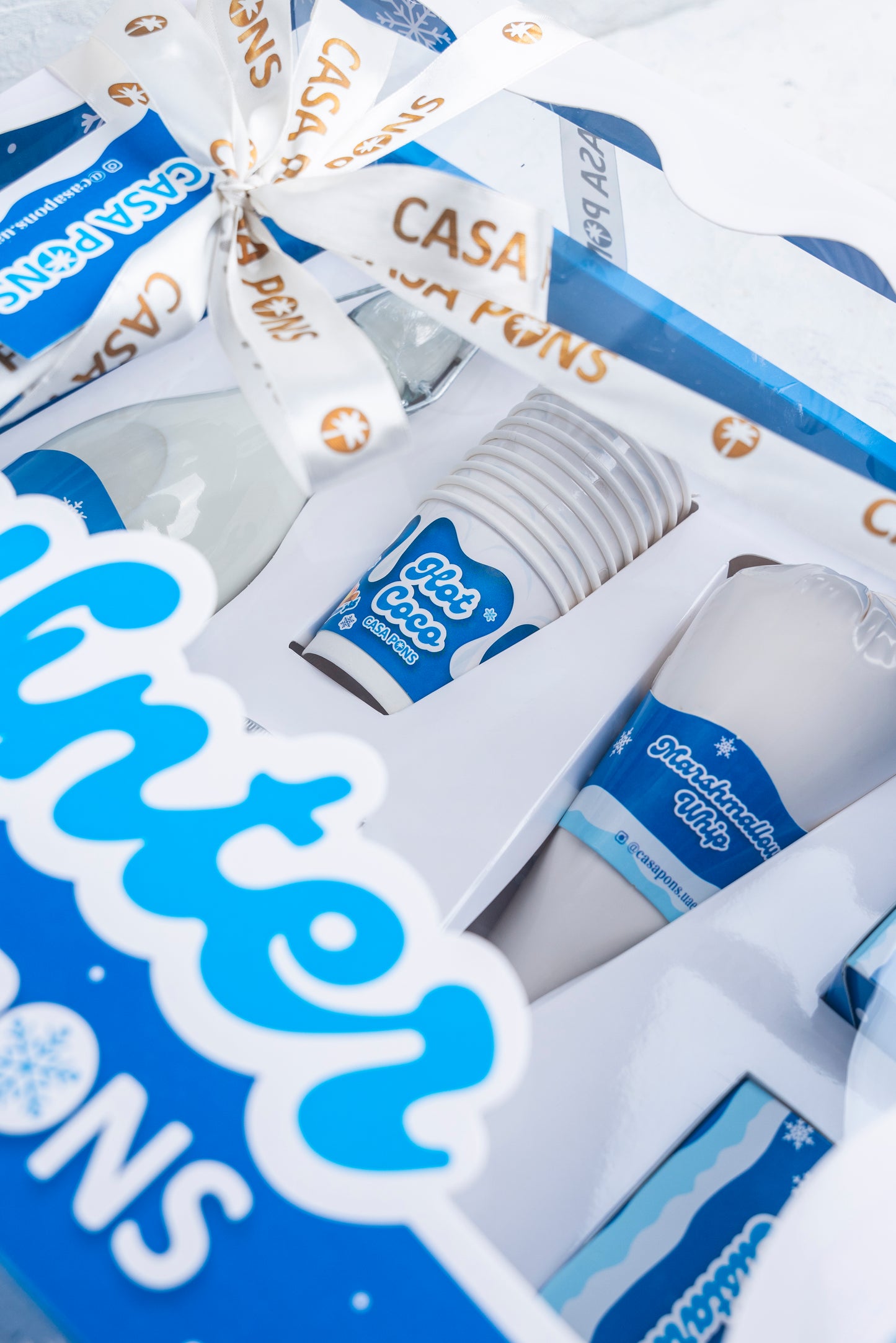 Casa brand products with blue and white packaging.